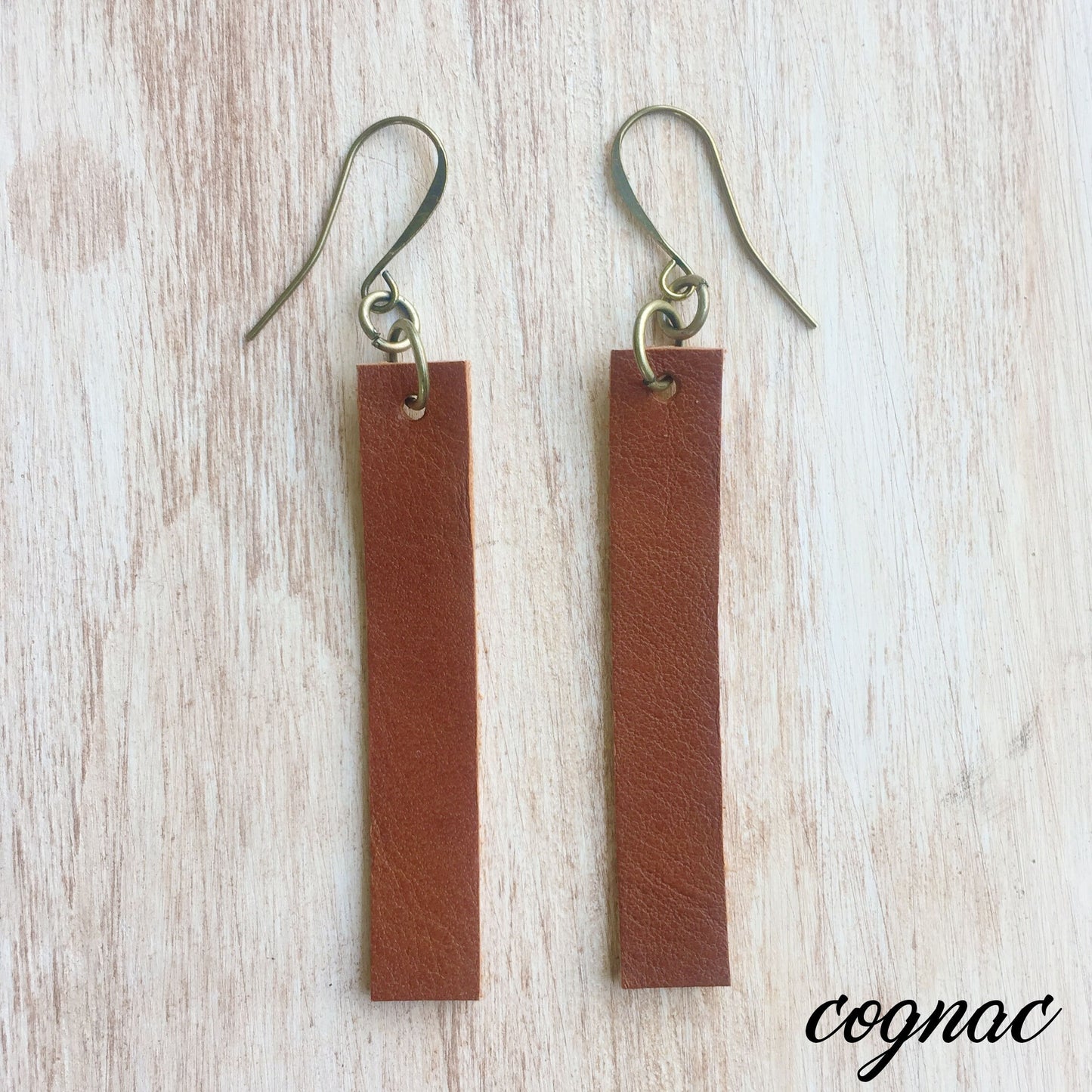 Italian leather drop earrings , Leather earrings, Minimalist earrings, Boho earrings, Leather jewelry