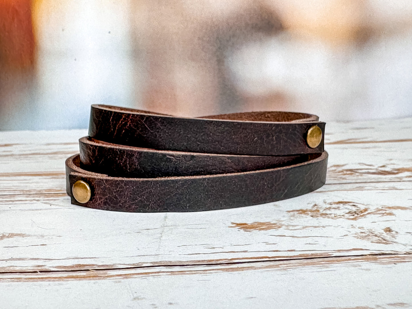 Personalized Leather Wrap Bracelet - Customized Bracelet -  Leather Bracelet - Custom Cuff Bracelet Engraved