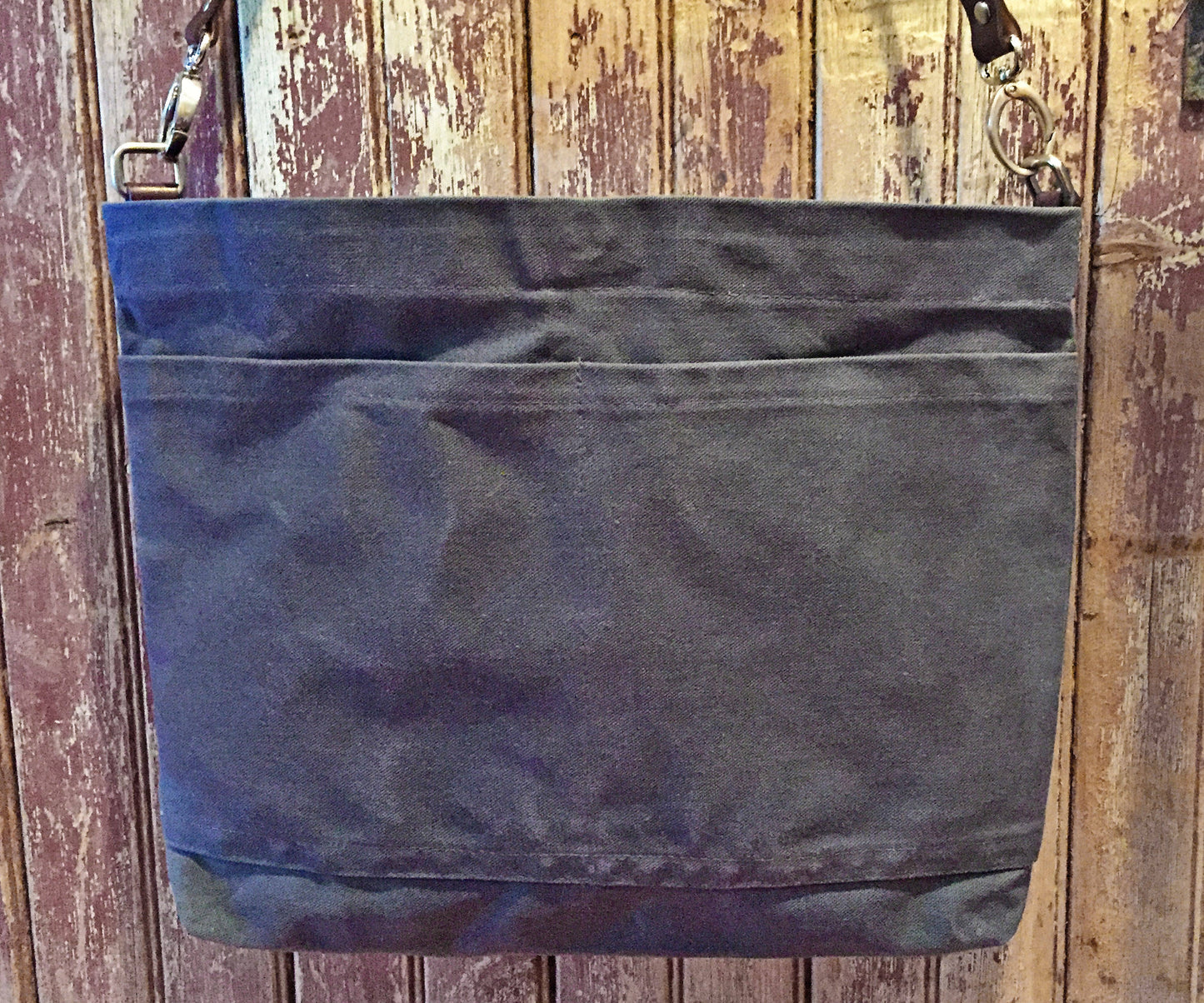Waxed Canvas Crossbody Bag, Large Crossbody Bag, Waxed Canvas Tote, Hand Waxed Canvas in 24 colors