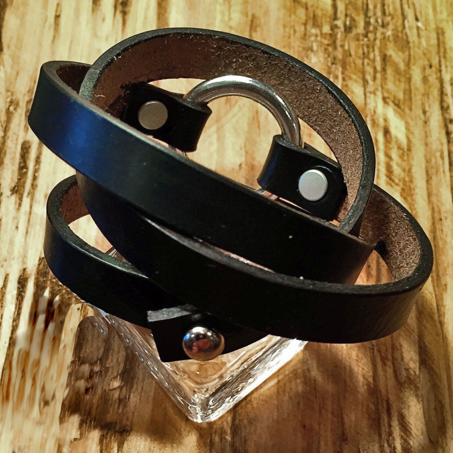 Petite wrap bracelet, Womens leather wrap bracelet, Leather cuff for women, Layering jewelry, Leather jewelry, Anniversary gift