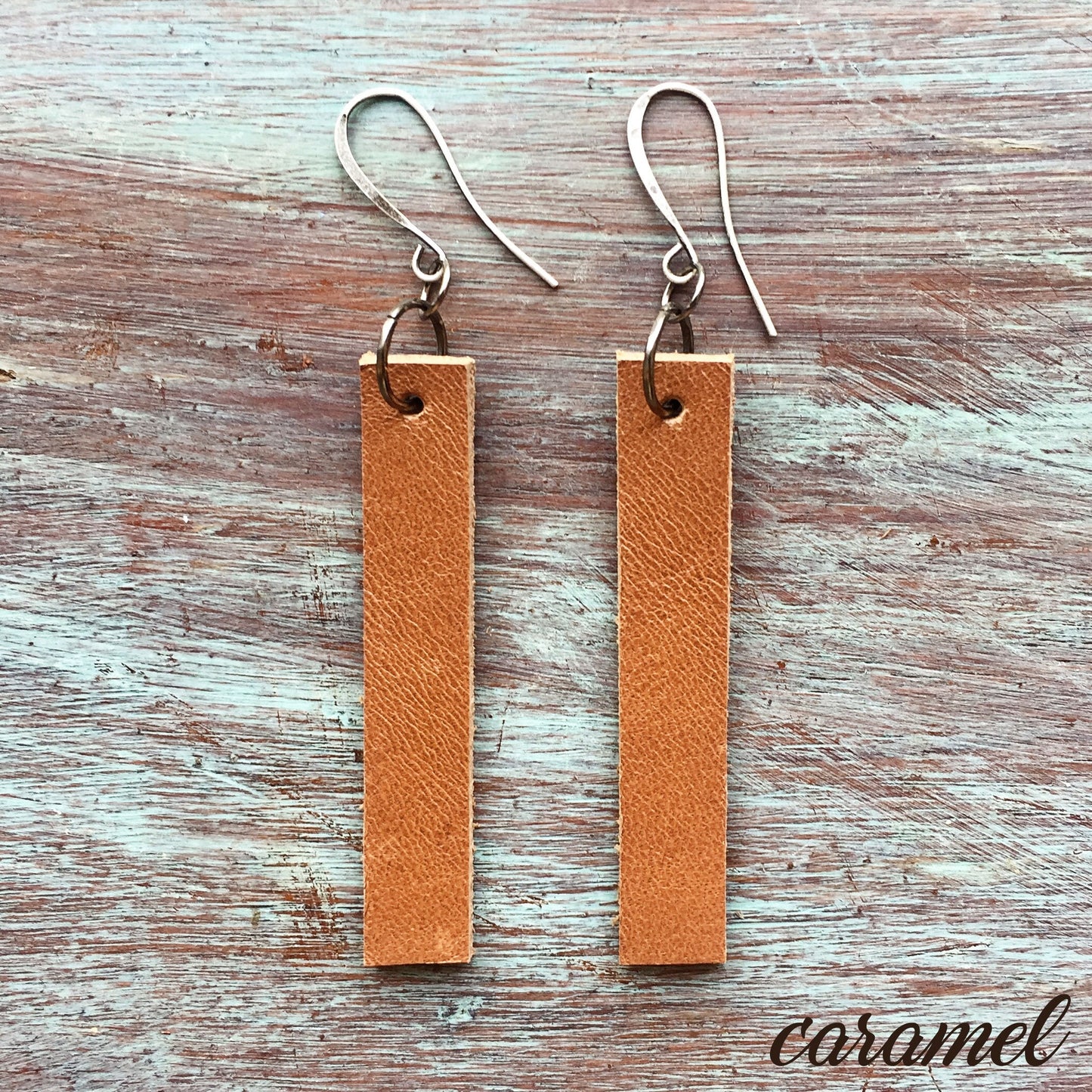 Leather drop earrings, Minimalist earrings, Boho earrings, Leather jewelry for women, Jewelry for women