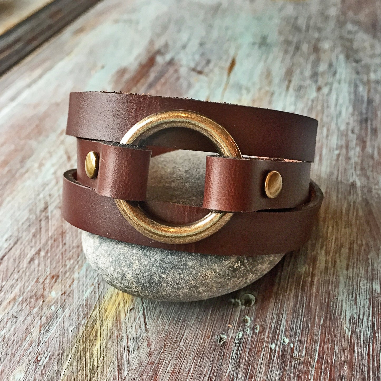 Leather Jewelry Set - Boho Leather Jewelry Set - Women's Leather Cuff