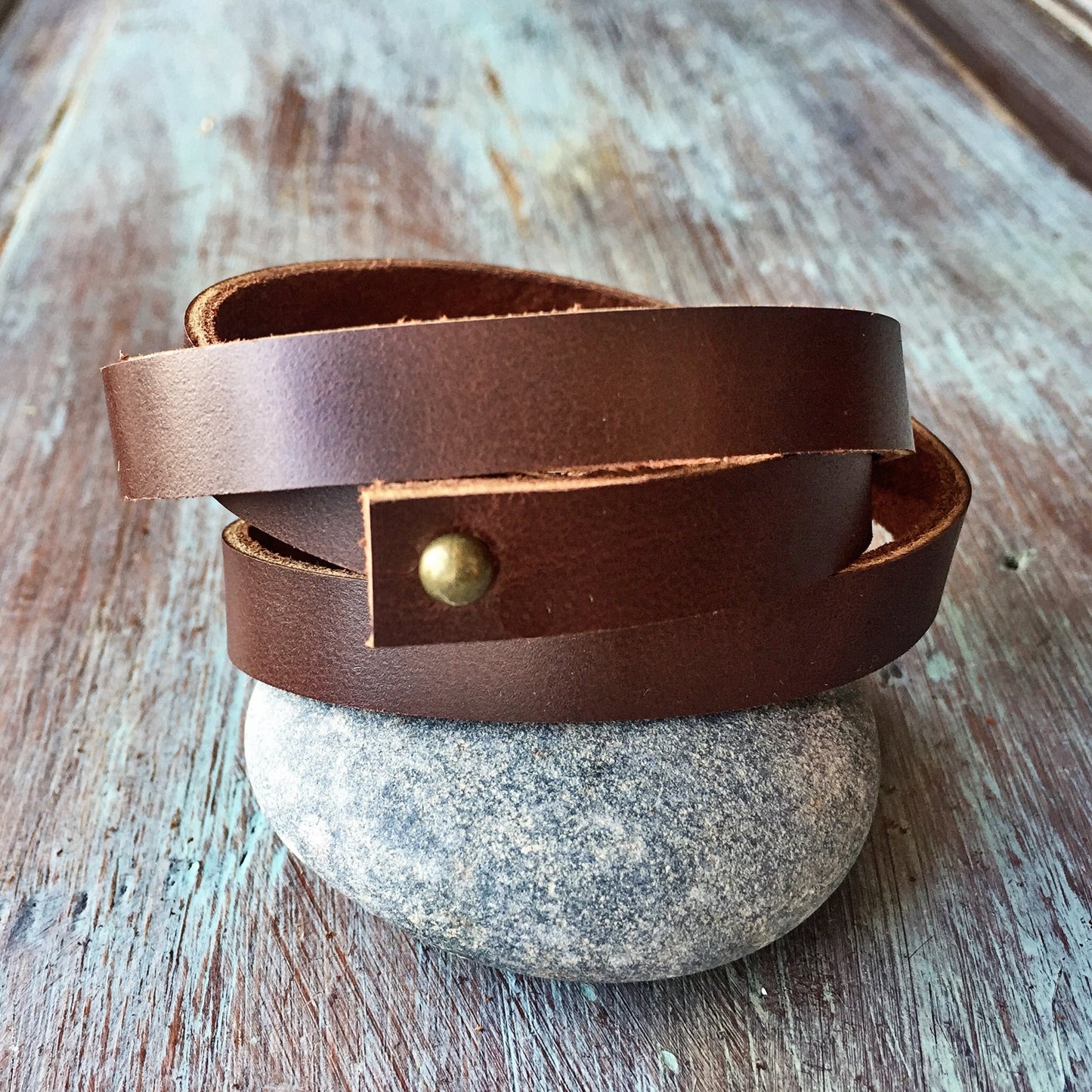 Petite Leather wrap bracelet, Womens leather wrap cuff, Leather bracelet for women, Jewelry for women, Leather jewelry, Stacking Jewelry