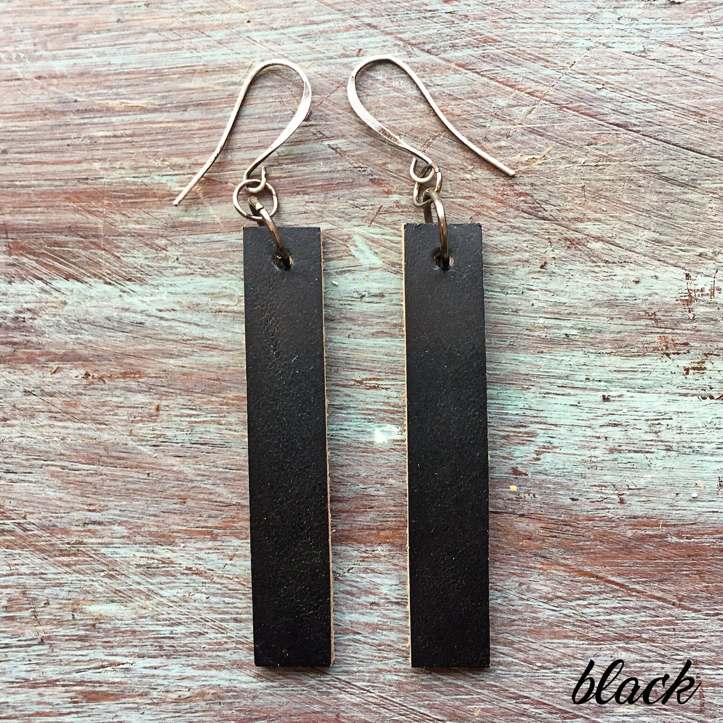Leather drop earrings, Minimalist earrings, Boho earrings, Leather jewelry for women, Jewelry for women