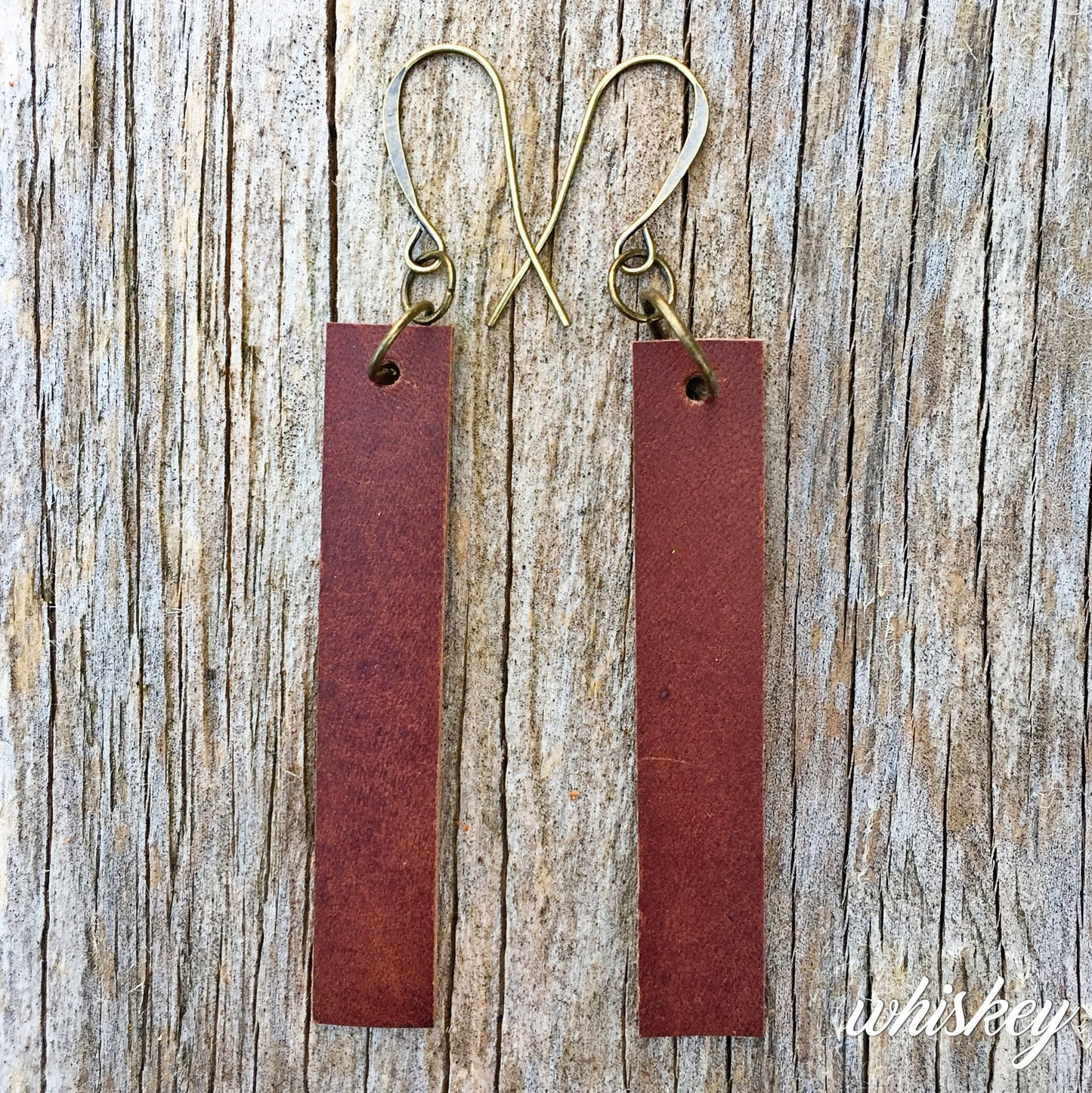 Leather drop earrings, Minimalist earrings, Boho earrings, Leather jewelry for women, Jewelry for women