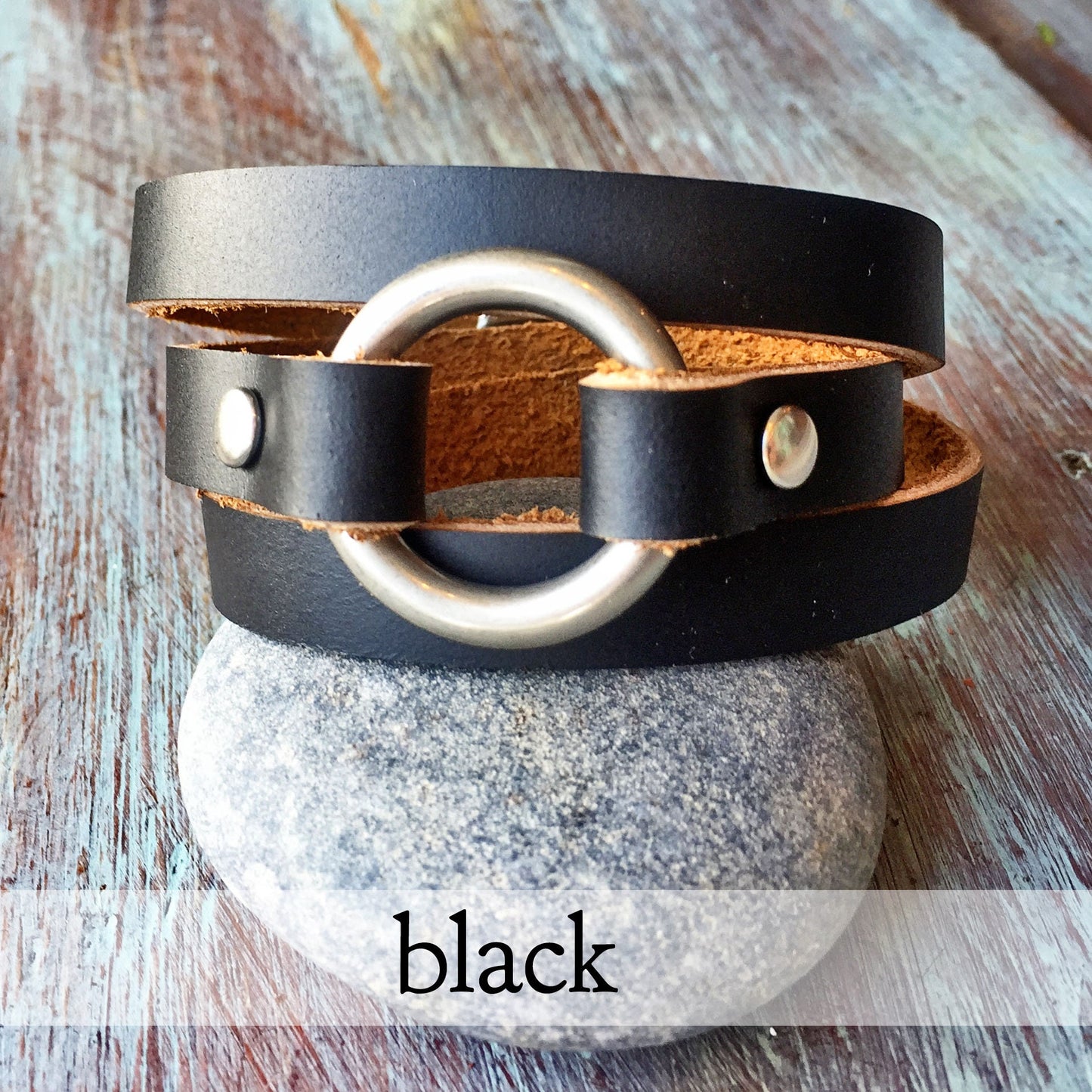 Leather Wrap Bracelet for Women - Women's Leather Cuff - Boho Leather Wrap - Women's Layering Cuff
