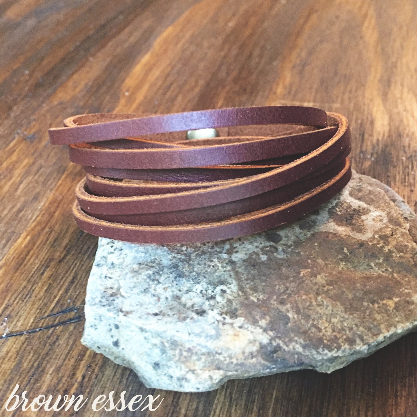 Womens Leather Cuff - Leather Wrap Bracelet for Women - Modern Boho Bracelet - Simple Leather Bracelets for Women