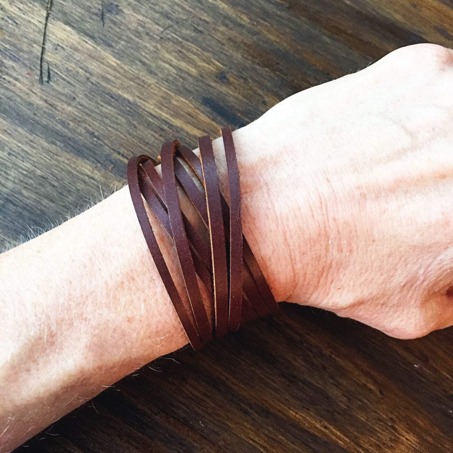Womens Leather Cuff - Leather Wrap Bracelet for Women - Modern Boho Bracelet - Simple Leather Bracelets for Women