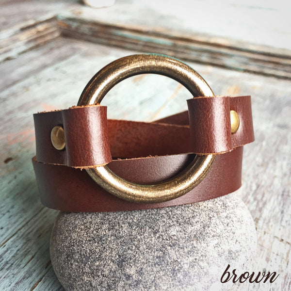 Everyday leather wrap bracelet, Womens leather cuff, Leather wrap bracelet for women, Bracelet for women, Leather jewelry, Anniversary gift