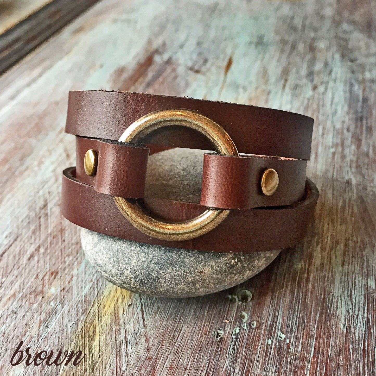 Leather Wrap Bracelet for Women - Women's Leather Cuff - Boho Leather Wrap - Women's Layering Cuff