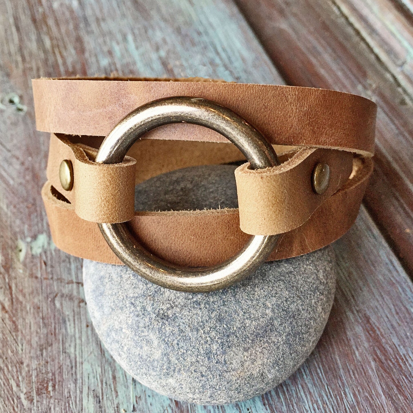 Everyday leather wrap bracelet, Womens leather cuff, Leather wrap bracelet for women, Stacking jewelry, Leather jewelry, Anniversary gift