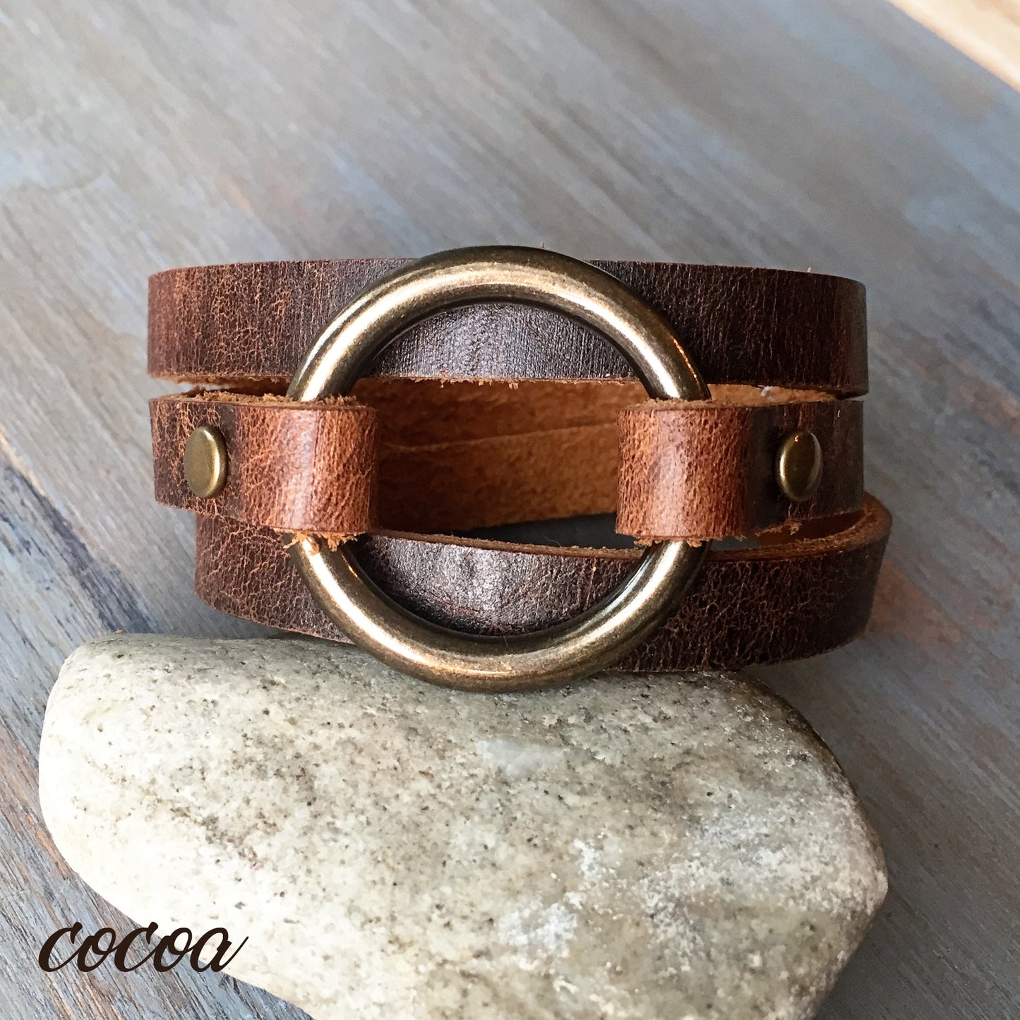 Everyday leather wrap bracelet, Womens leather wrap cuff, Leather bracelet for women, Leather jewelry, Layering jewelry, Anniversary