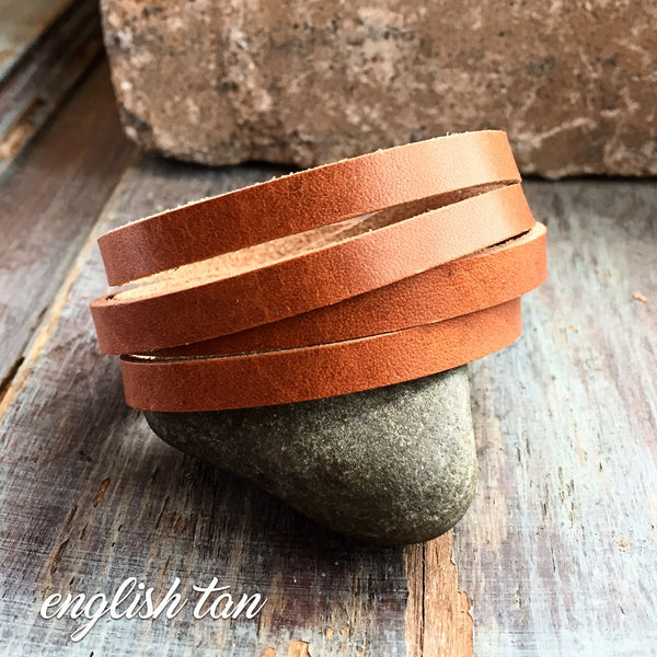 Multistrand Leather Wrap Bracelet - Modern Boho Bracelet - Simple Leather Bracelets for Women