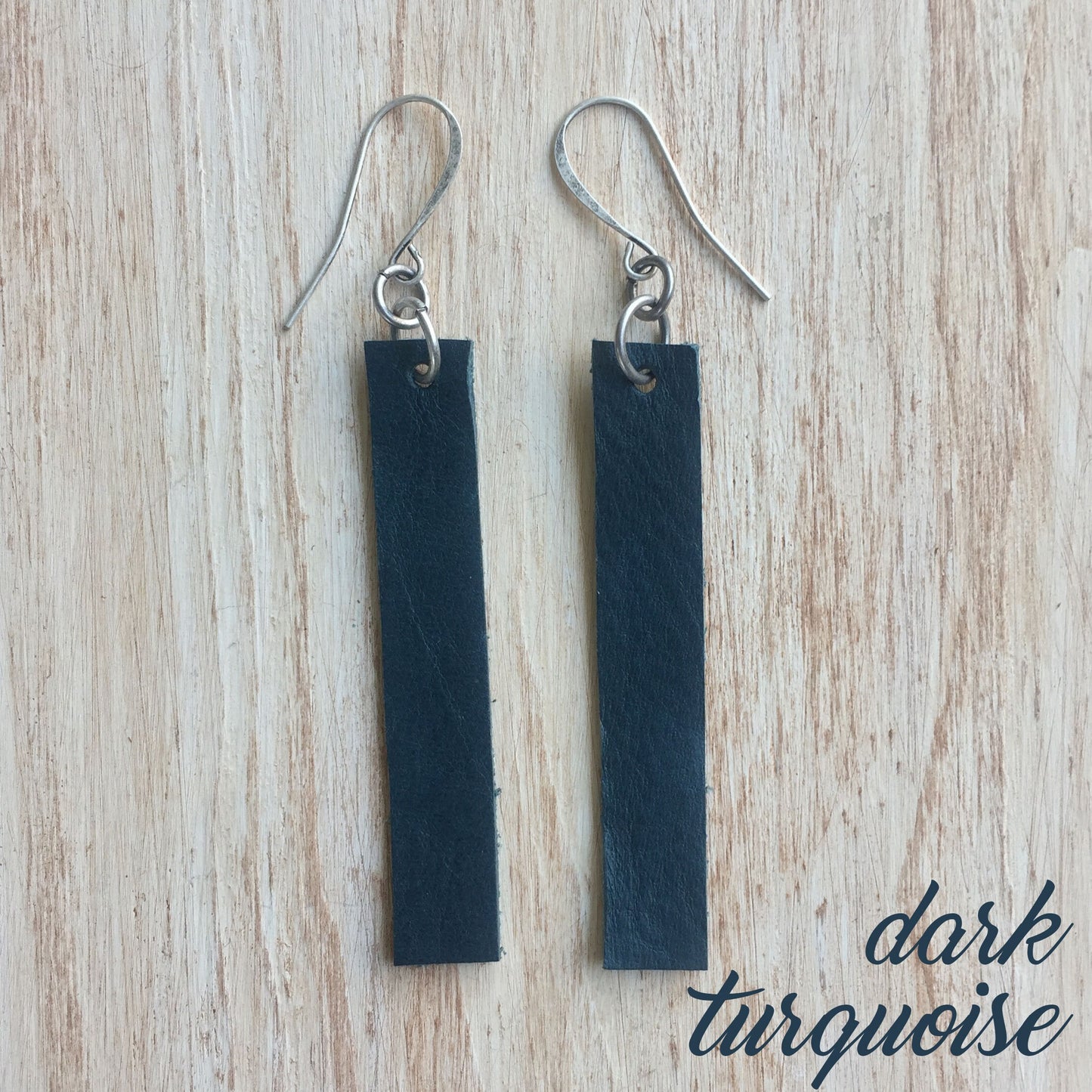 Italian leather drop earrings , Leather earrings, Minimalist earrings, Boho earrings, Leather jewelry