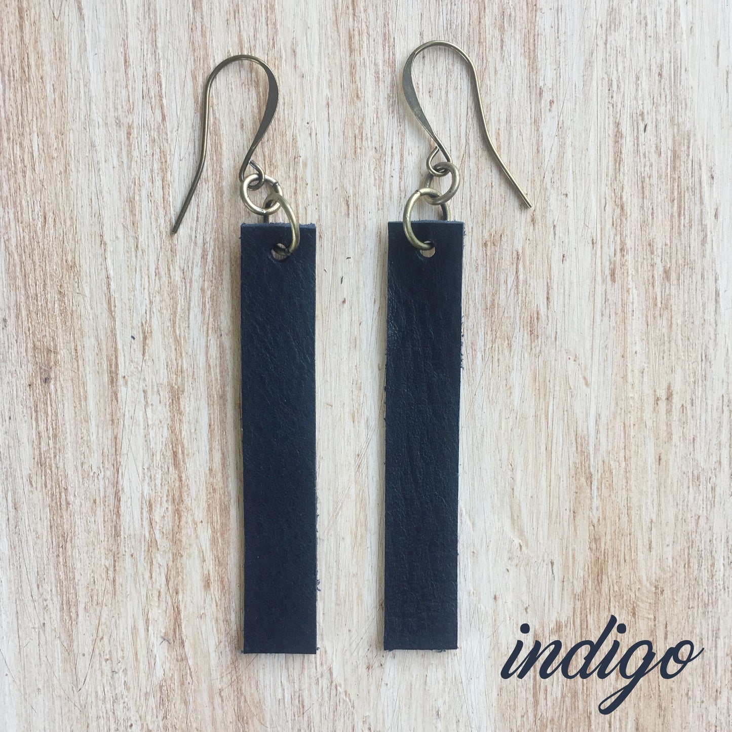 Italian leather drop earrings , Leather earrings, Minimalist earrings, Boho earrings, Leather jewelry