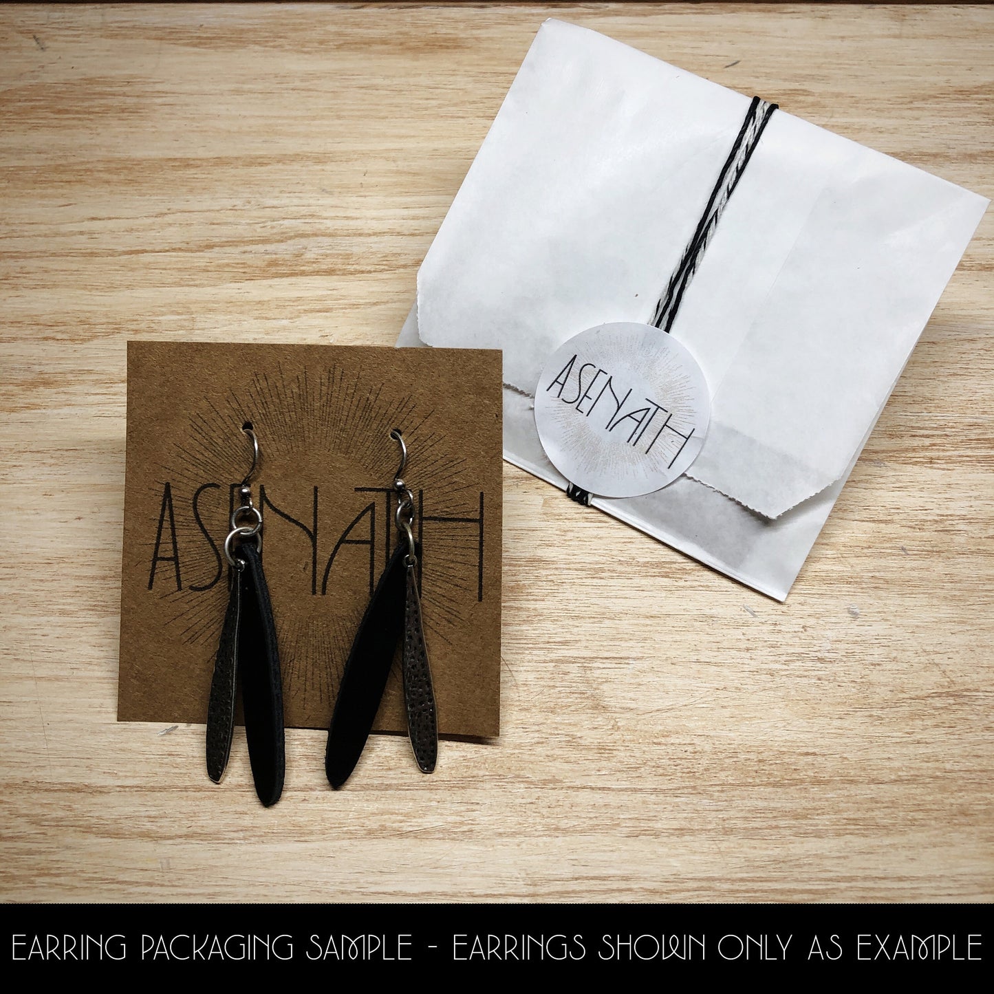 Leather leaf earrings, Minimalist earrings, Boho earrings, Leather earrings