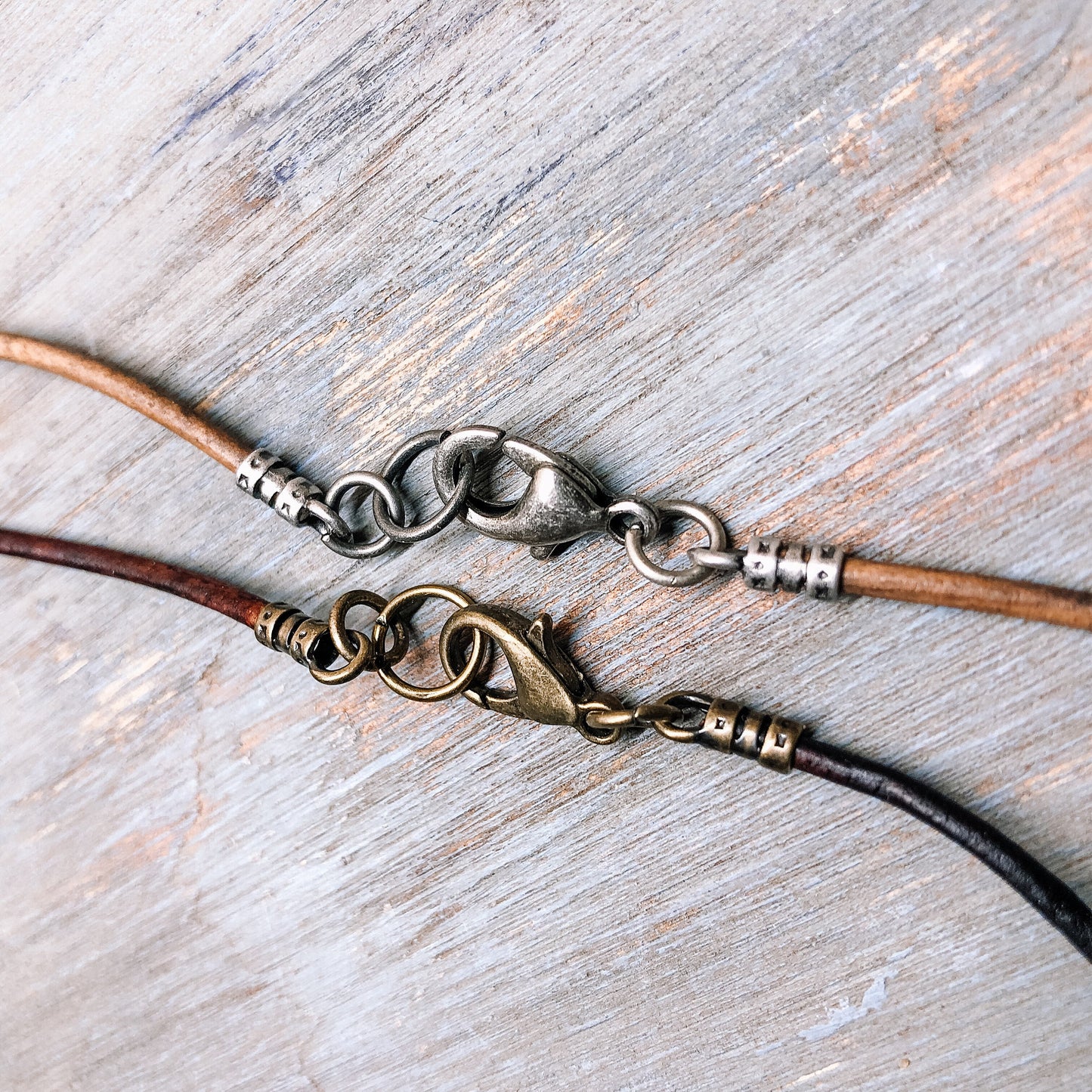 Leather cord necklace for women men | Pendant necklace for men women | Boho leather necklace | Layering necklace