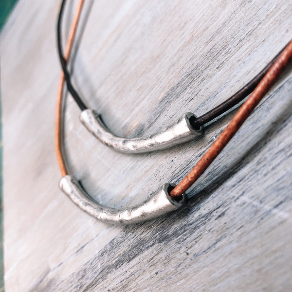 Leather cord necklace for women Leather jewelry for women Boho leather necklace Layering necklace