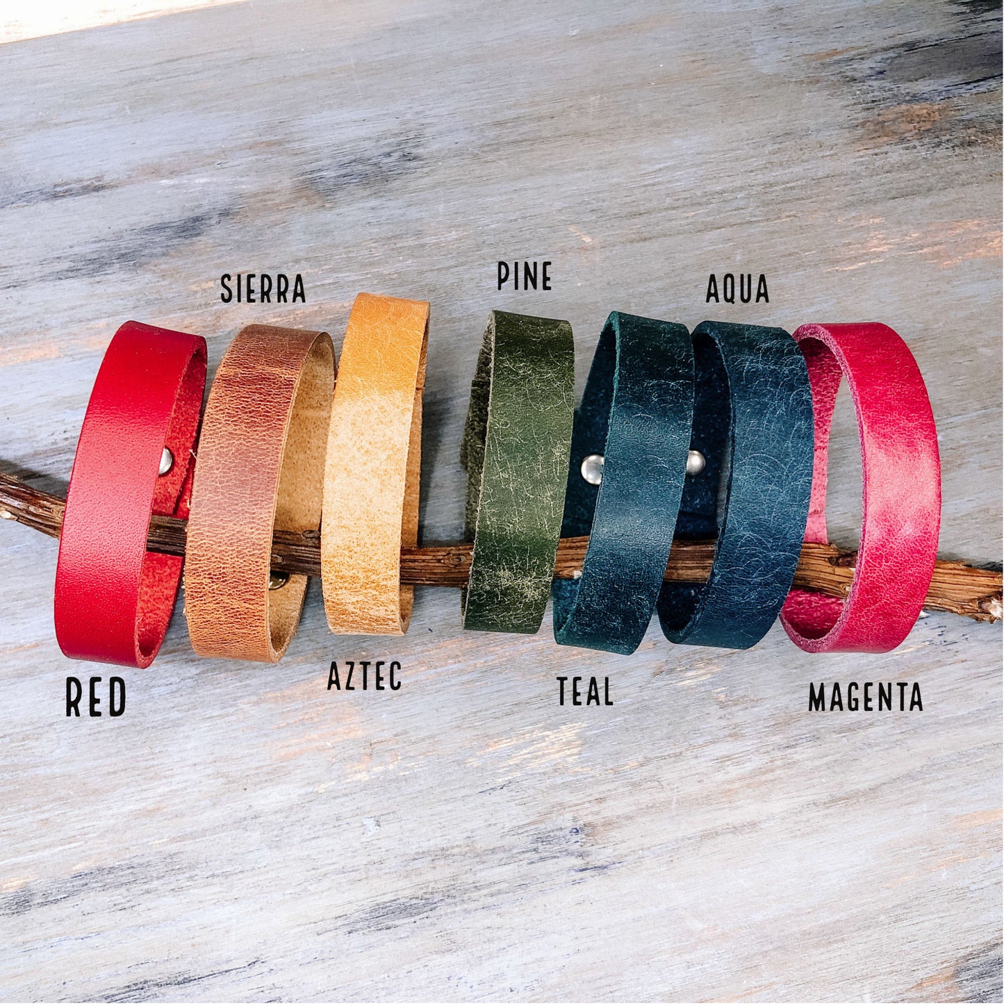 Bold & Bright Leather Bracelet - Modern Boho Bracelet - Simple Leather Bracelets for Women - Italian Leather Bracelets