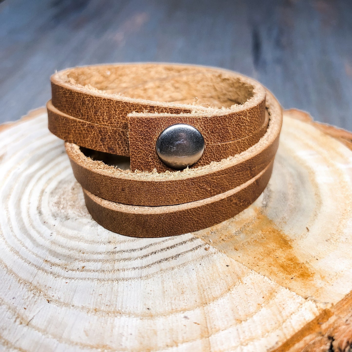 Multistrand Leather Wrap Bracelet - Modern Boho Bracelet - Simple Leather Bracelets for Women