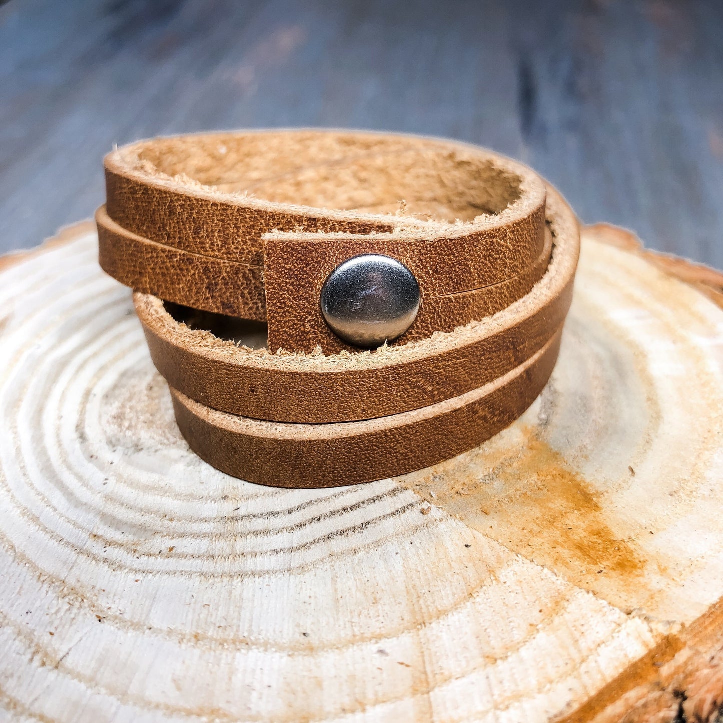 Multistrand Leather Wrap Bracelet - Modern Boho Bracelet - Simple Leather Bracelets for Women