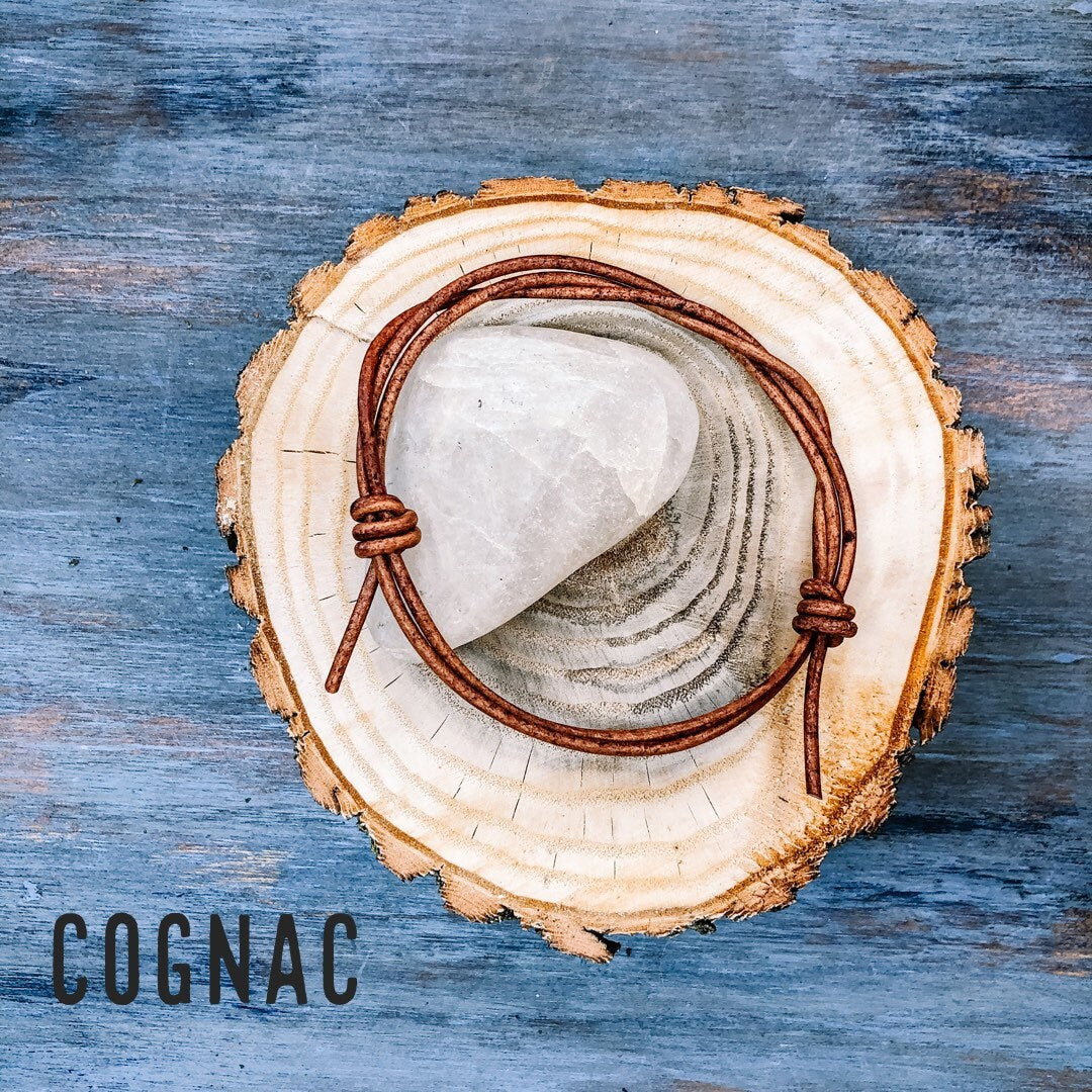 Leather Cord Bracelet Anklet - Surf Wrap Bracelet - Boho Surfer Beach Ocean Wristband - Unisex for Men or Women
