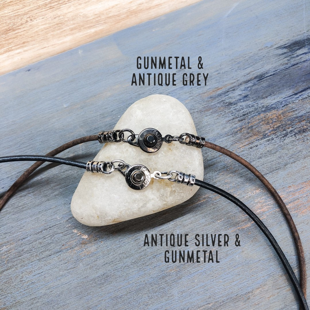 2mm Leather Necklace With Clasp - Round Plain Leather Cord Necklace Men or Women With Button Locking Clasp