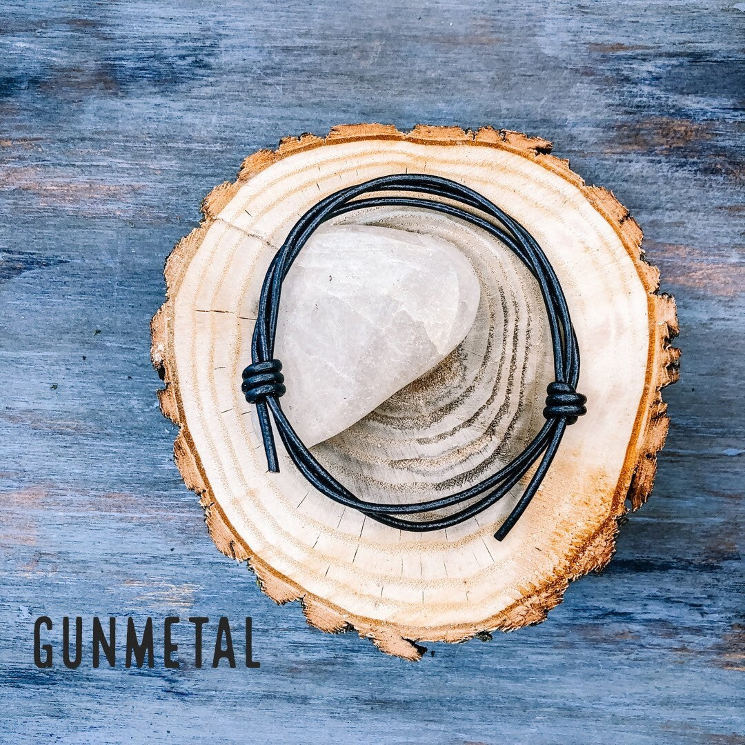 Leather Cord Bracelet Anklet - Surf Wrap Bracelet - Boho Surfer Beach Ocean Wristband - Unisex for Men or Women
