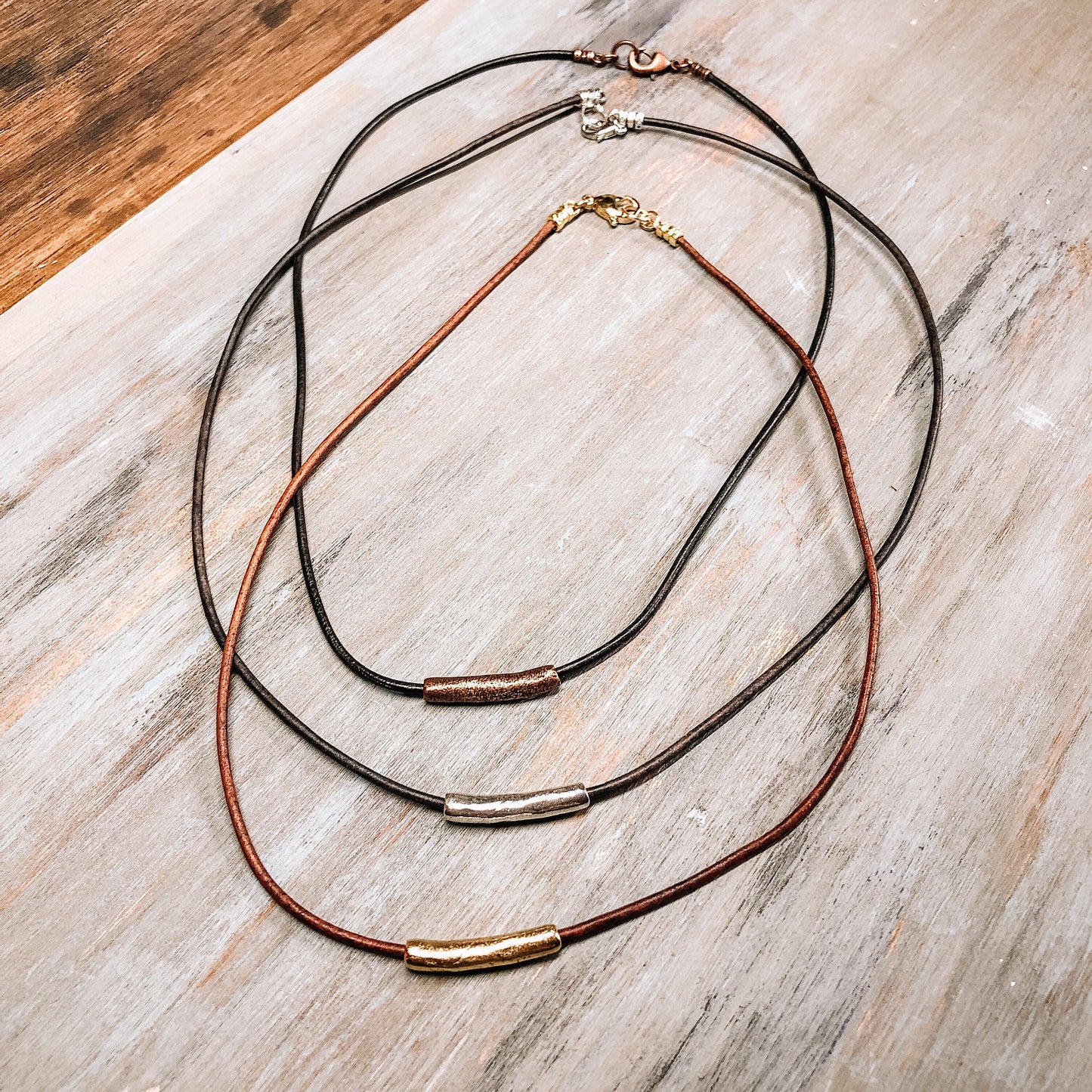Leather cord necklace for women men | Leather jewelry for him and her | Boho leather necklace | Layering necklace
