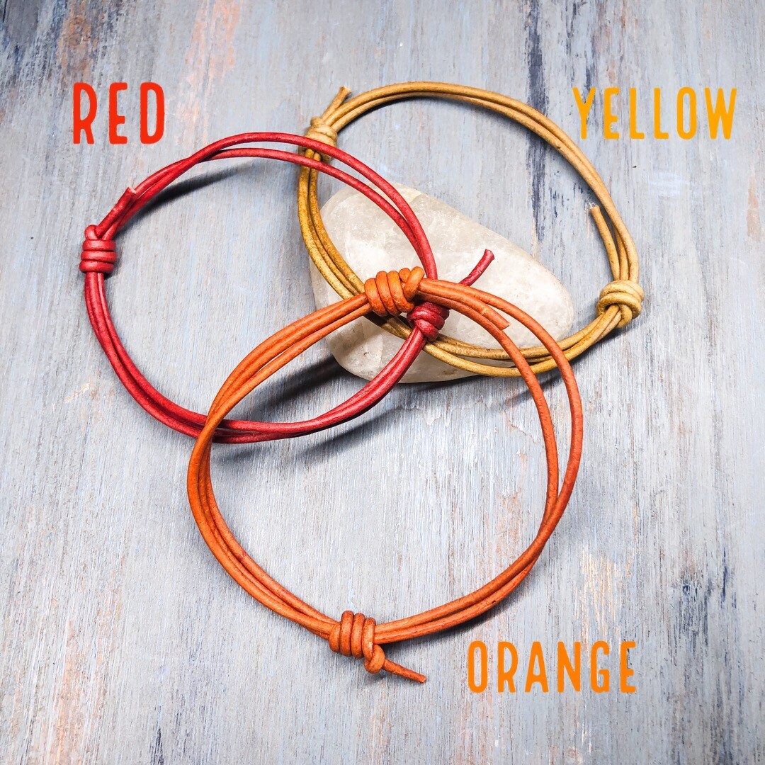 Leather Cord Bracelet Anklet - Surf Wrap Bracelet - Boho Surfer Beach Ocean Wristband - Unisex for Men or Women