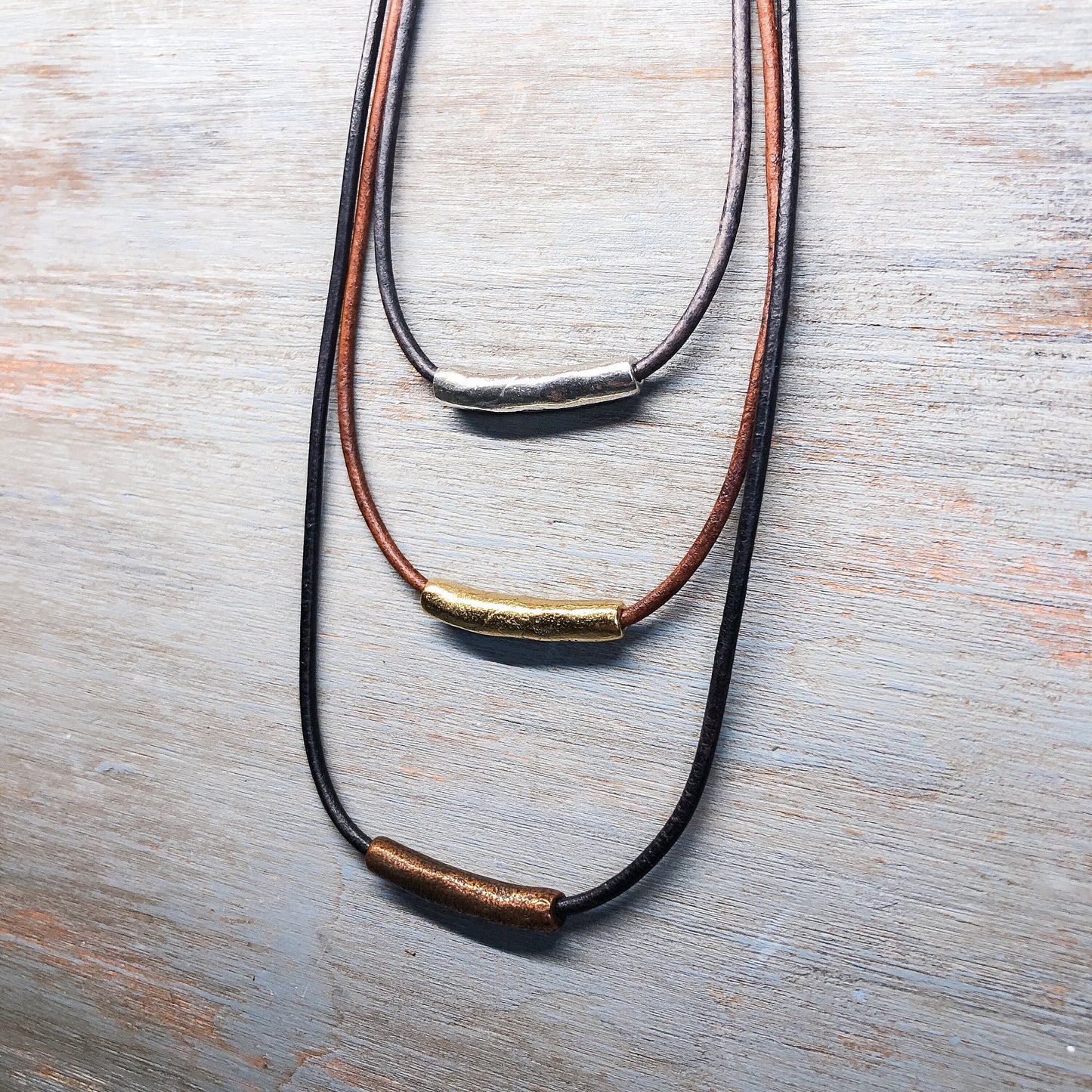 Leather cord necklace for women men | Leather jewelry for him and her | Boho leather necklace | Layering necklace