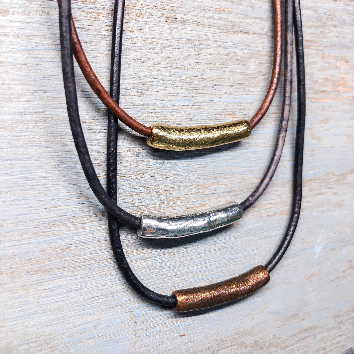 Leather cord necklace for women men | Leather jewelry for him and her | Boho leather necklace | Layering necklace