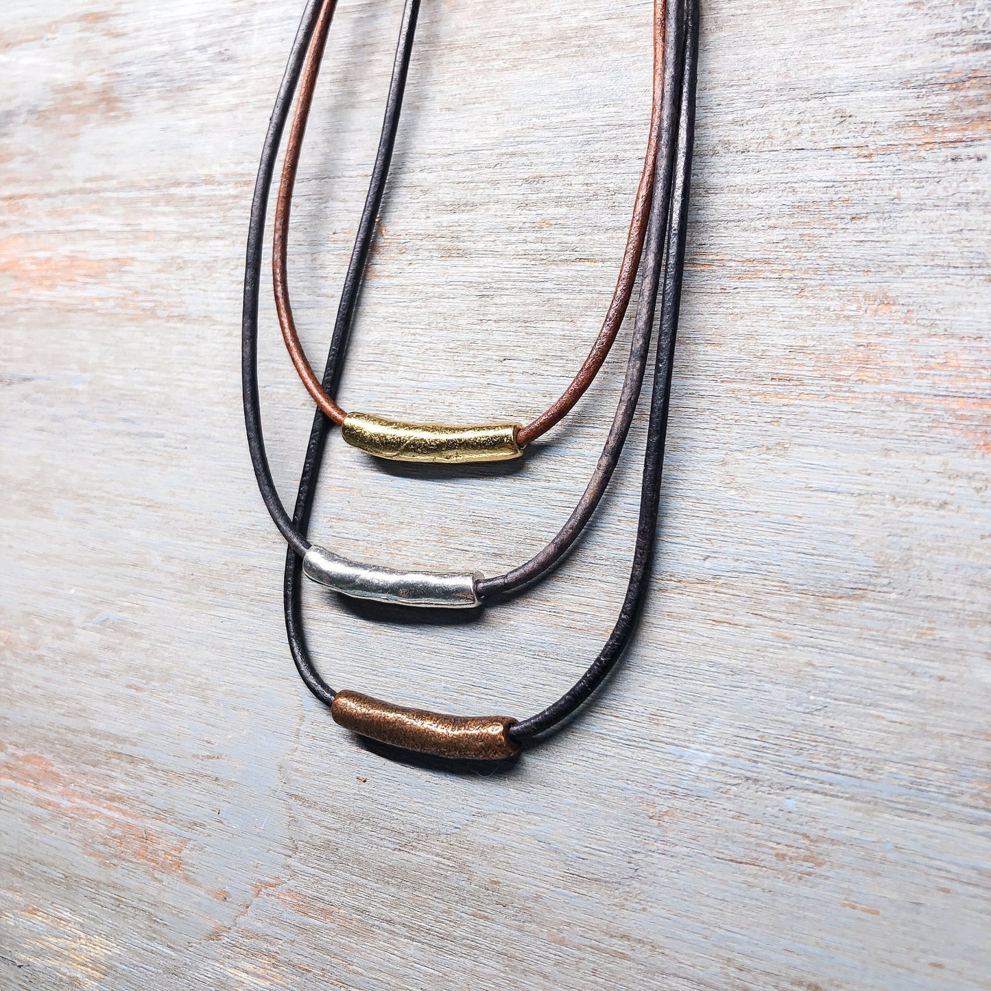 Leather cord necklace for women men | Leather jewelry for him and her | Boho leather necklace | Layering necklace