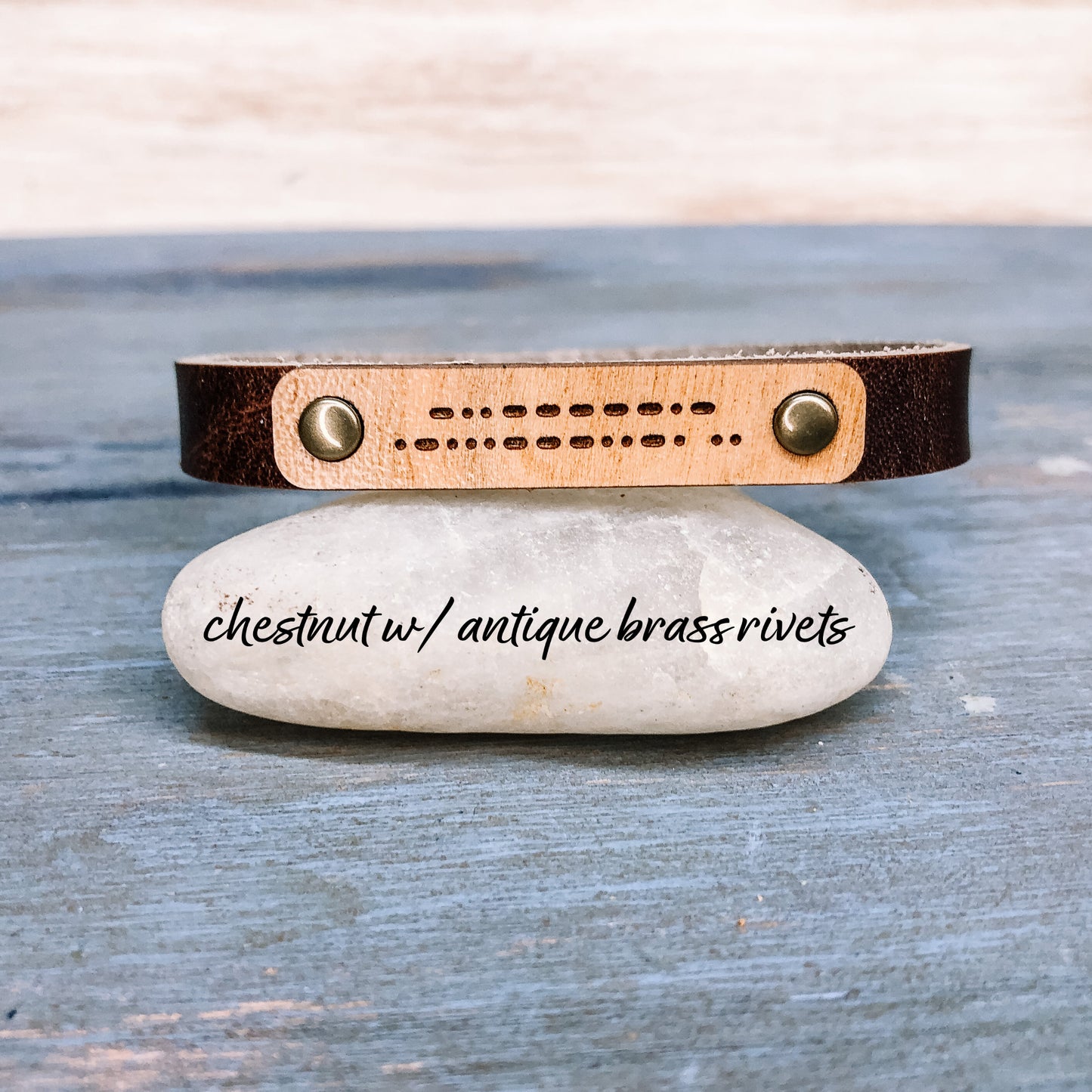 Personalized Leather Bracelet for Him -  Engraved Leather for Her - Custom Unisex Leather Cuff -  Christmas Gift - Morse Code
