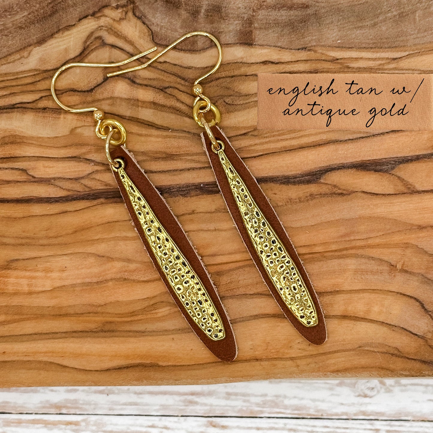Leather drop earrings, Minimalist earrings, Boho earrings, Leather Leaf Earrings, Leather jewelry for women,