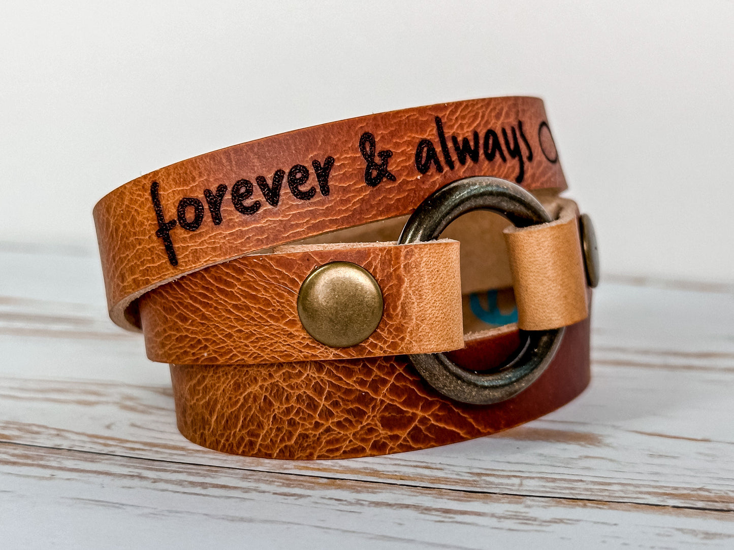 Wedding Ring Leather Bracelet | Handmade Gift | Keepsake Husband Memorial | Wear The Ring Bracelet | Exchangeable Ring | Love Memory Cuff