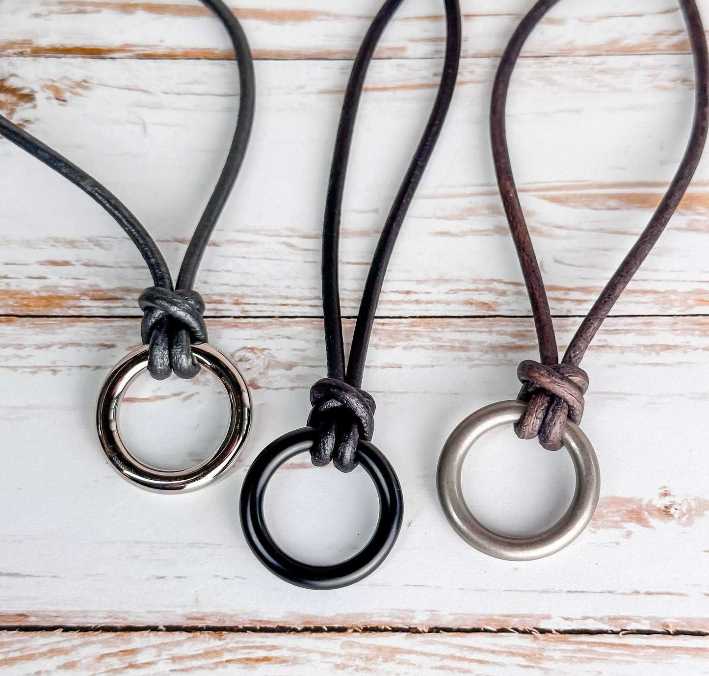 3mm Leather cord necklace for women men Custom pendant necklace Boho leather necklace Stacking necklace