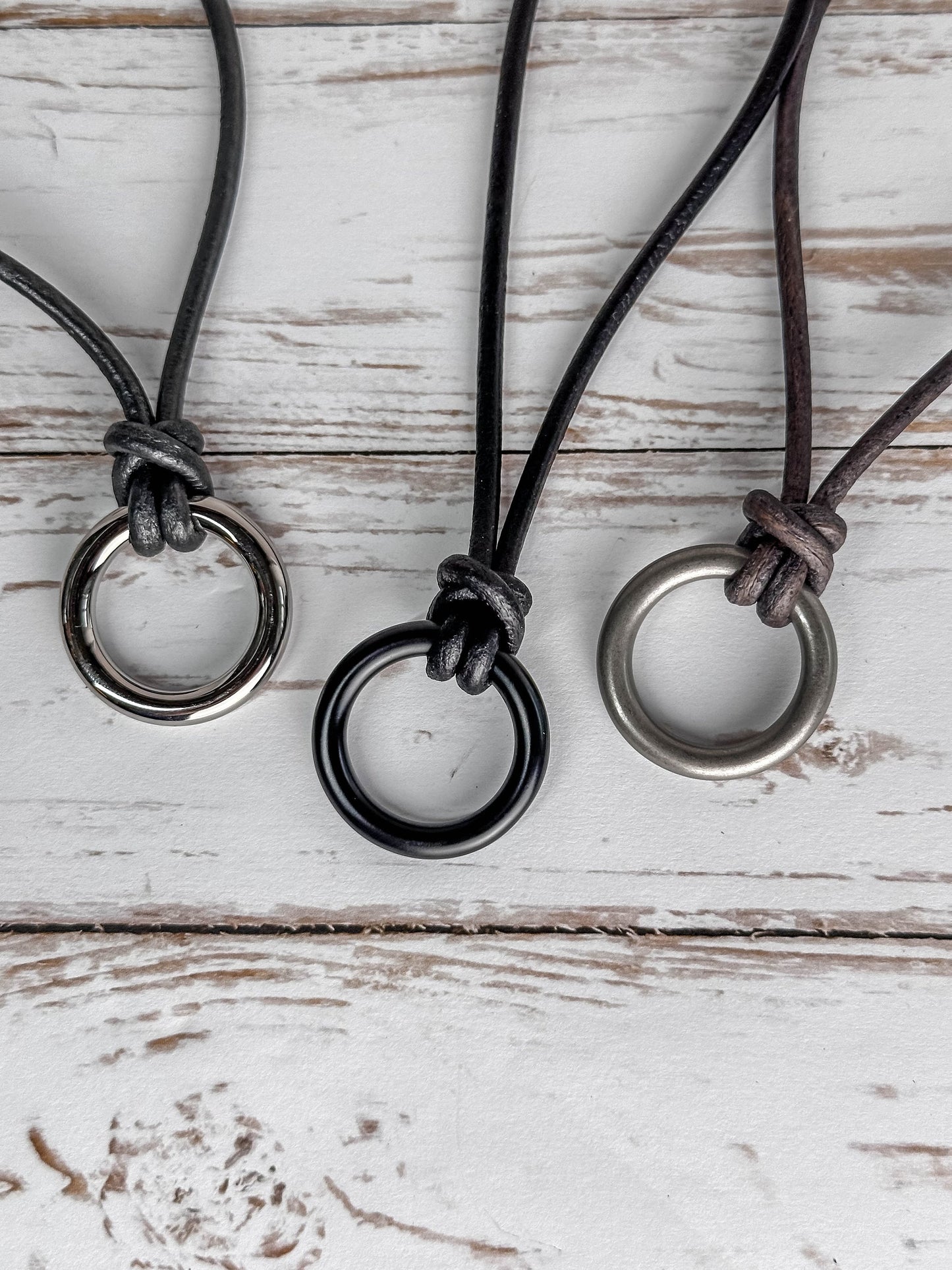 3mm Leather cord necklace for women men Custom pendant necklace Boho leather necklace Stacking necklace