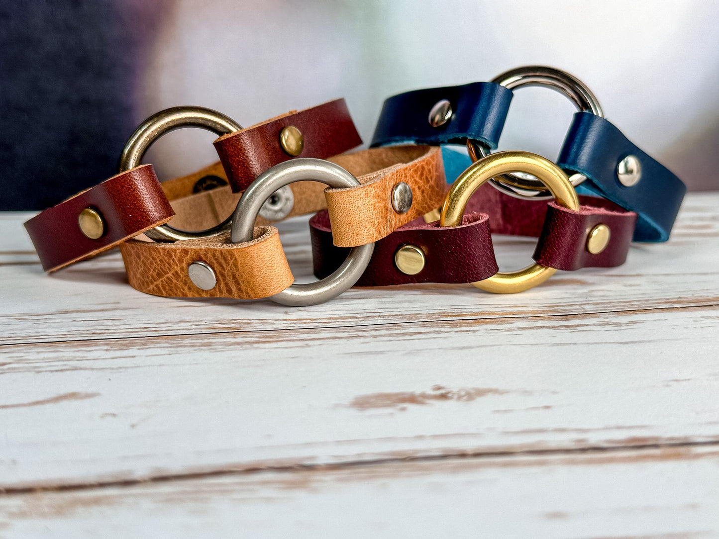 Leather Bracelet for Women Men Modern Boho Style Customize Handmade Jewelry