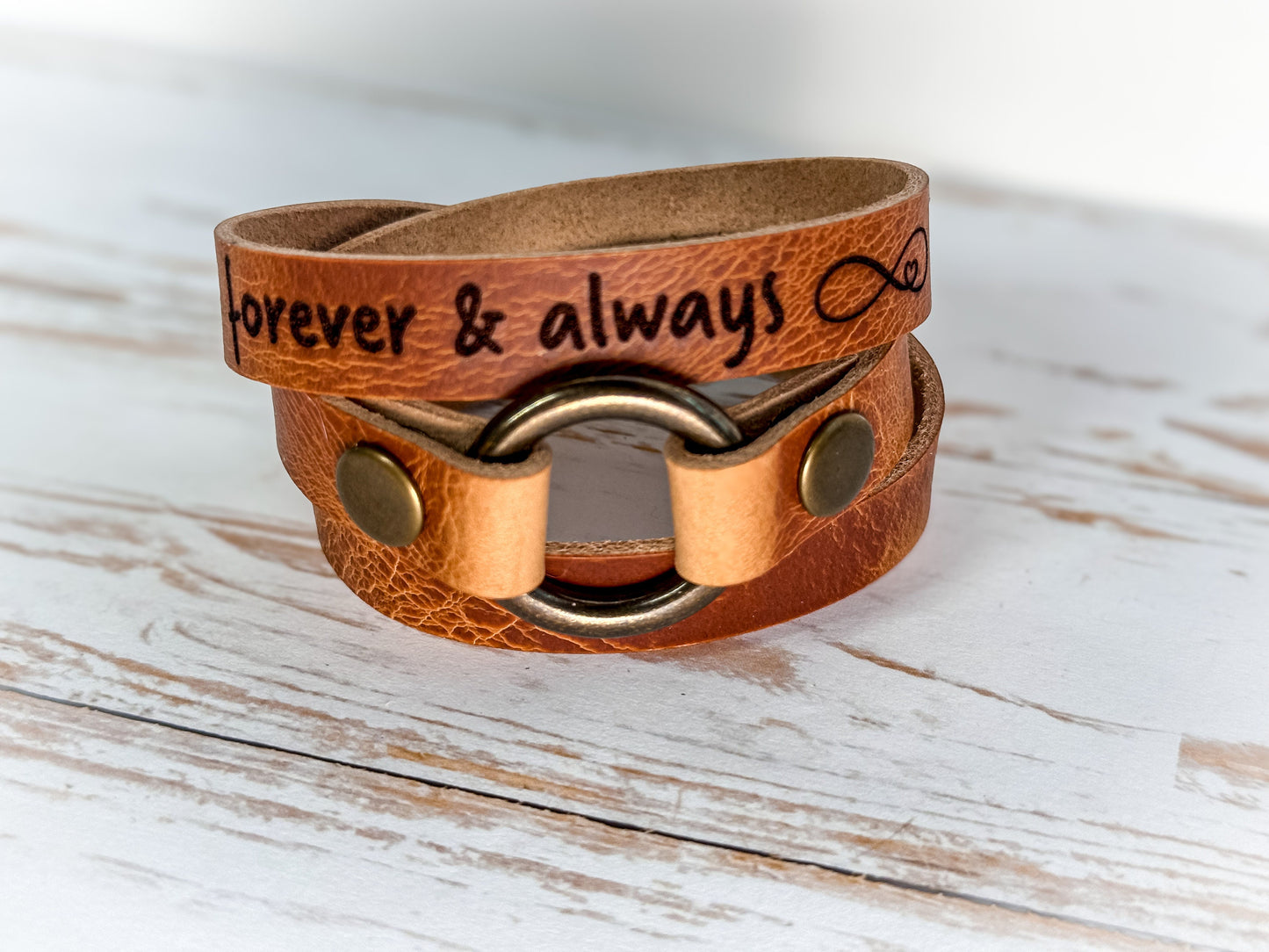 Wedding Ring Leather Bracelet | Handmade Gift | Keepsake Husband Memorial | Wear The Ring Bracelet | Exchangeable Ring | Love Memory Cuff
