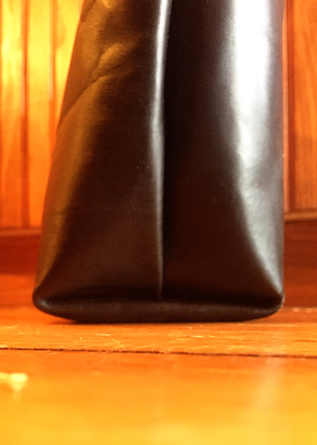 Large Black Horween Leather Tote - Leather Tote, Leather Bag