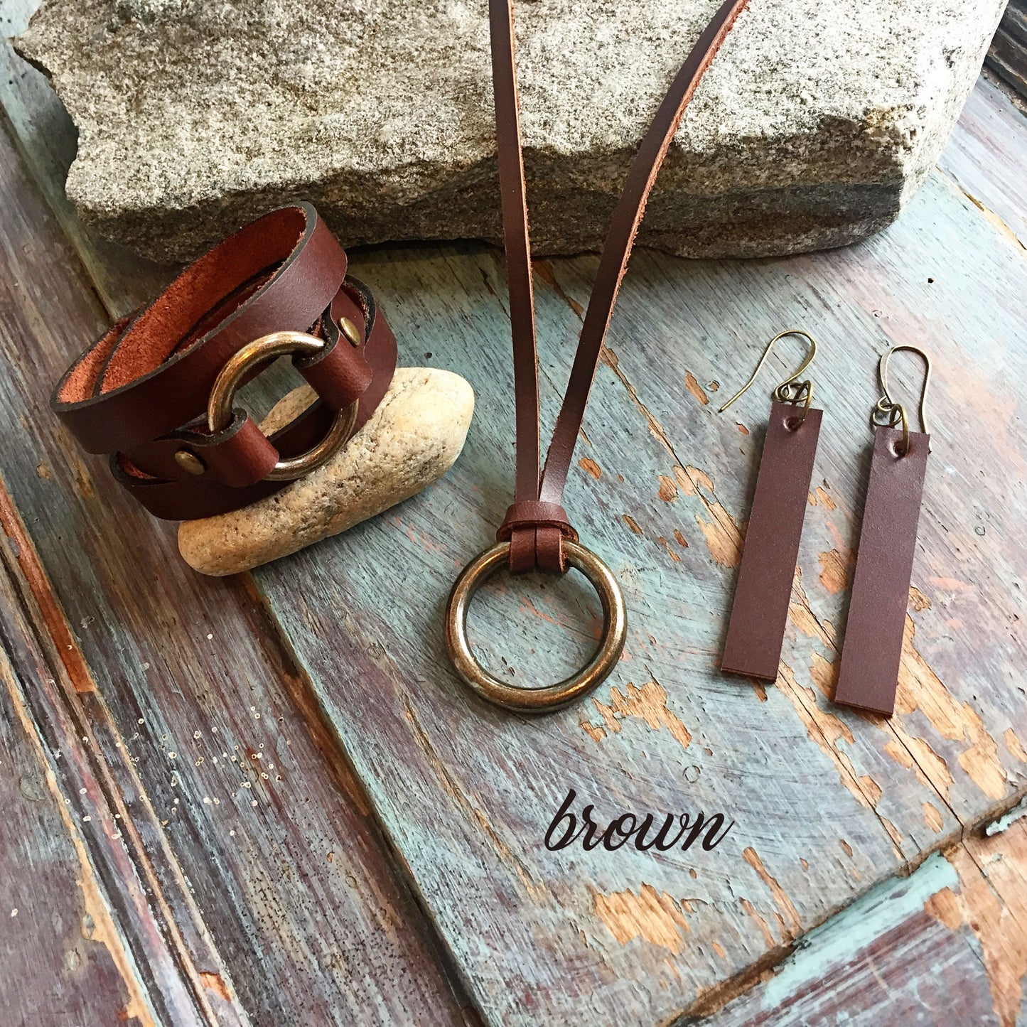 Leather Jewelry Set