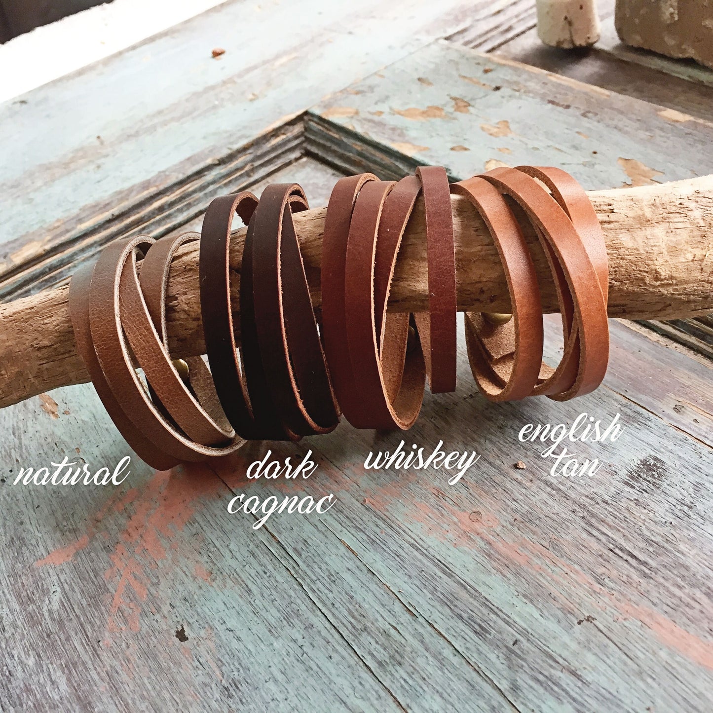 Multistrand Leather Wrap Bracelet