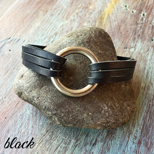 Triple Leather Cuff